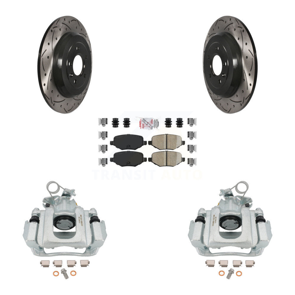 Kit de plaquettes en céramique pour perceuse à étrier de frein arrière, Rotor fendu, pour Ford Edge Lincoln MK
