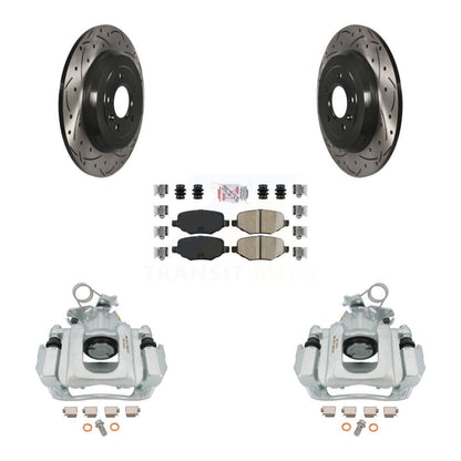 Kit de plaquettes en céramique pour perceuse à étrier de frein arrière, Rotor fendu, pour Ford Edge Lincoln MK