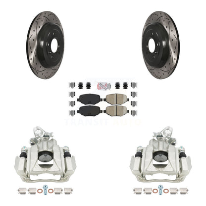 Kit de plaquettes en céramique pour étrier de frein arrière, Rotor à fente percé, pour Ford Explorer Flex MK