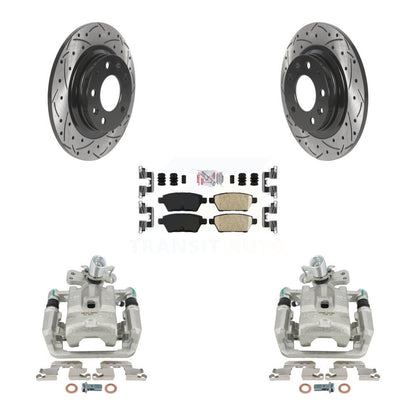 Kit de plaquettes en céramique pour étrier de frein arrière, Rotors à fentes, pour Ford Fusion Mazda 6 MK