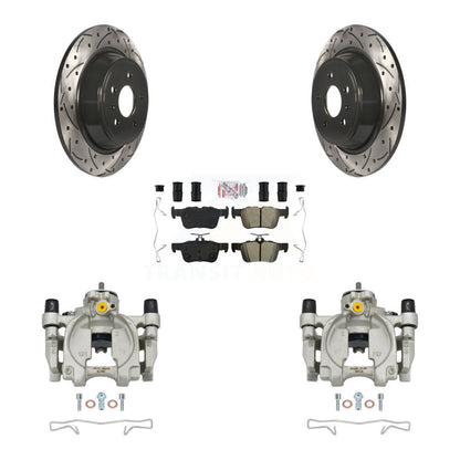 Kit de plaquettes semi-métalliques de Rotor de fente de forage d'étrier de frein arrière pour Ford Escape Fusio