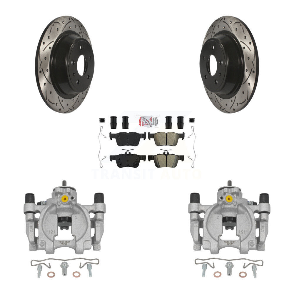 Kit de plaquettes semi-métalliques pour perceuse à étrier de frein arrière, Rotor fendu, pour Ford Fusion MK