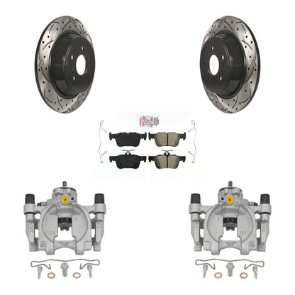 Étrier de frein à disque arrière, rotor fendu percé et kit de plaquettes semi-métalliques pour frein à disque arrière