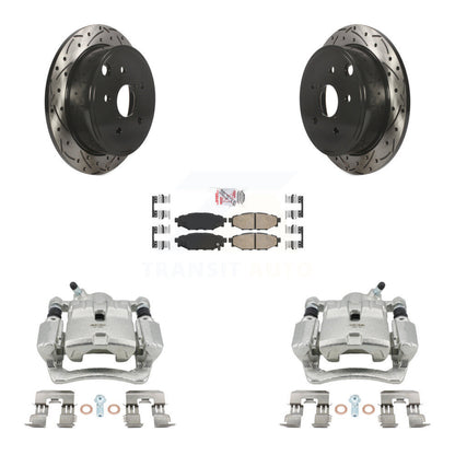 Kit de plaquettes en céramique pour Subaru WR, étrier enduit de frein à disque arrière, Rotor à fente percé