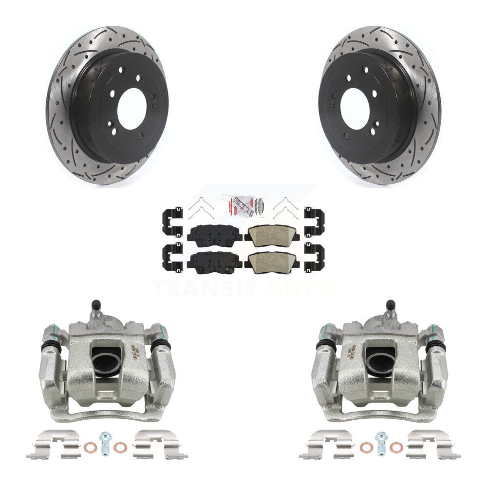 Kit de plaquettes en céramique pour étrier de frein arrière, Rotors à fentes, pour Hyundai Tucson Ki