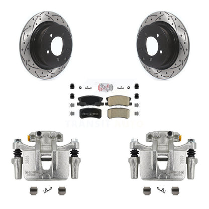 Kit de plaquettes en céramique pour perceuse d'étrier de frein arrière, Rotors fendus, pour Mitsubishi Outlande