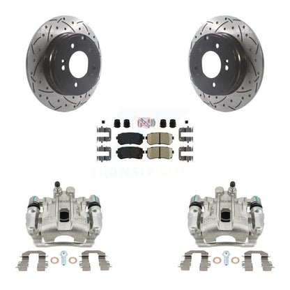 Kit de plaquettes en céramique pour perceuse à étrier enduit de frein arrière, Rotor fendu, pour Hyundai Sonat