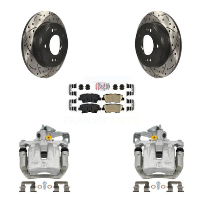Kit de plaquettes en céramique pour étrier de frein arrière, Rotors fendus, pour Kia Hyundai Forte G