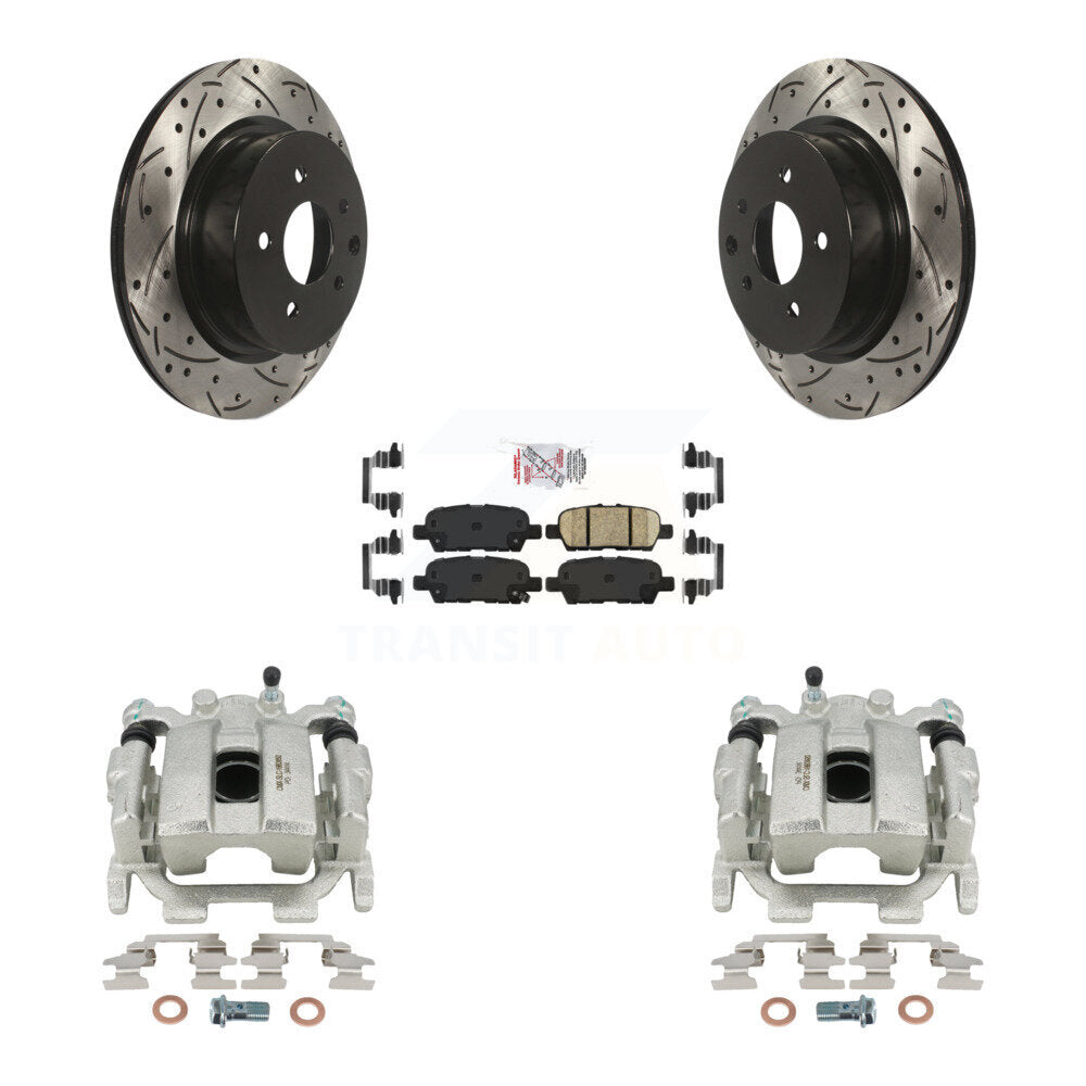 Kit de plaquettes en céramique pour étrier de frein arrière, Rotors à fente, pour INFINITI EX3 2010 – 2012