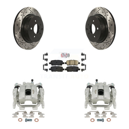 Kit de plaquettes en céramique pour étrier de frein arrière, Rotors à fente, pour INFINITI EX3 2010 – 2012