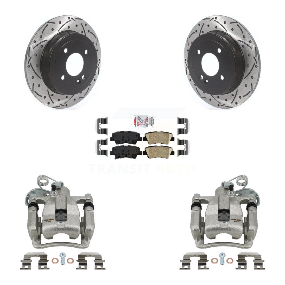 Kit de plaquettes en céramique pour étrier de frein arrière, fente de perçage, Rotor, pour Hyundai Accen 2012 – 2016