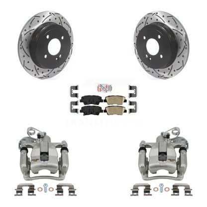 Kit de plaquettes en céramique pour étrier de frein arrière, fente de perçage, Rotor, pour Hyundai Accen 2012 – 2016
