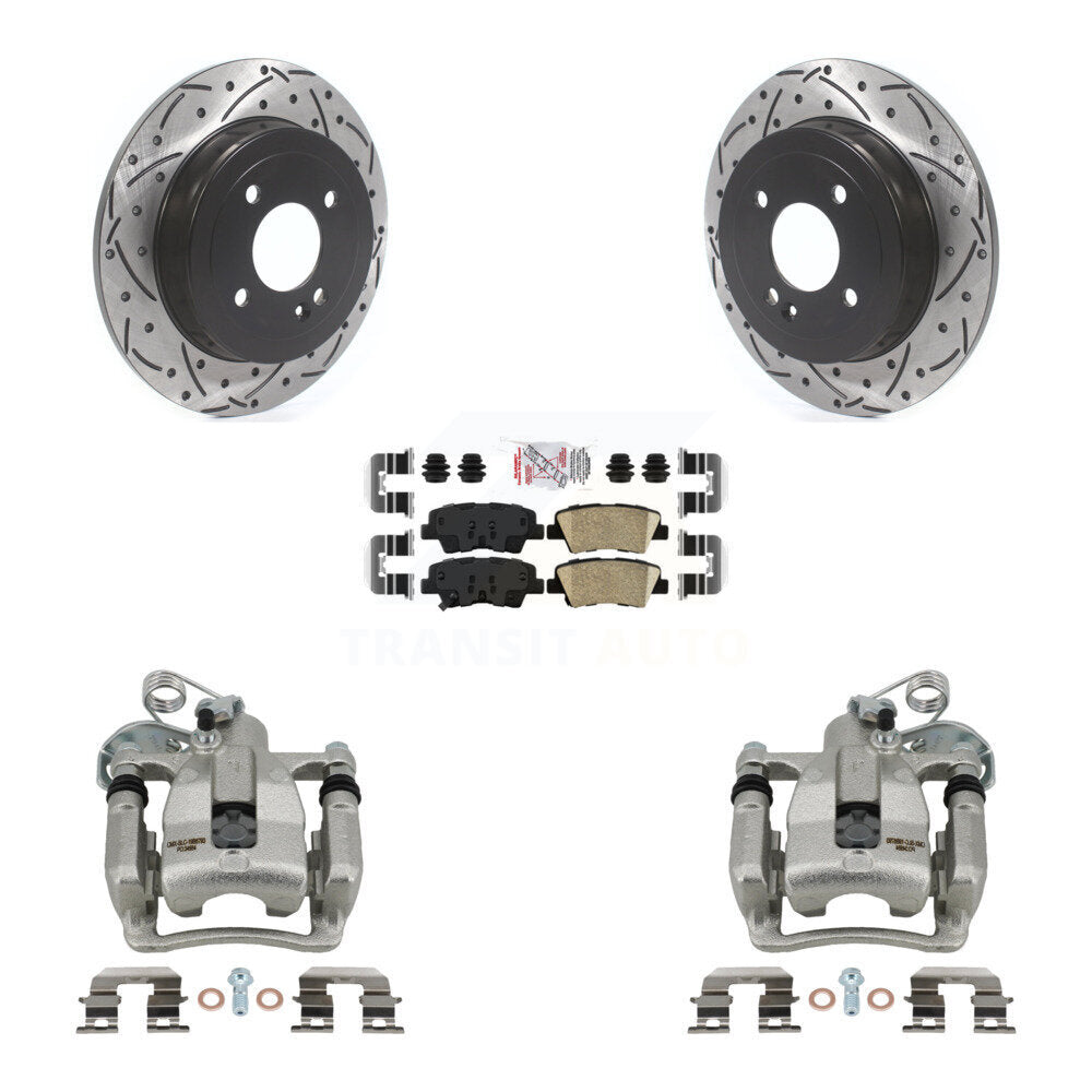 Kit de plaquettes en céramique pour étrier de frein arrière, fente de perçage, Rotor, pour Hyundai Accen 2012 – 2016