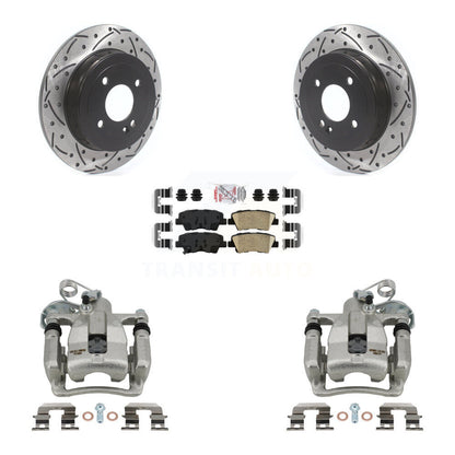 Kit de plaquettes en céramique pour étrier de frein arrière, fente de perçage, Rotor, pour Hyundai Accen 2012 – 2016