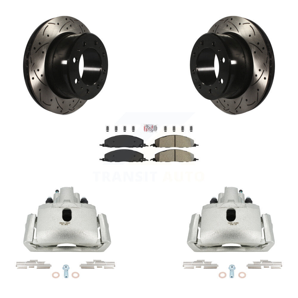 Kit de plaquettes semi-métalliques pour perceuse à étrier enduit de frein arrière, Rotor fendu pour Ram 150