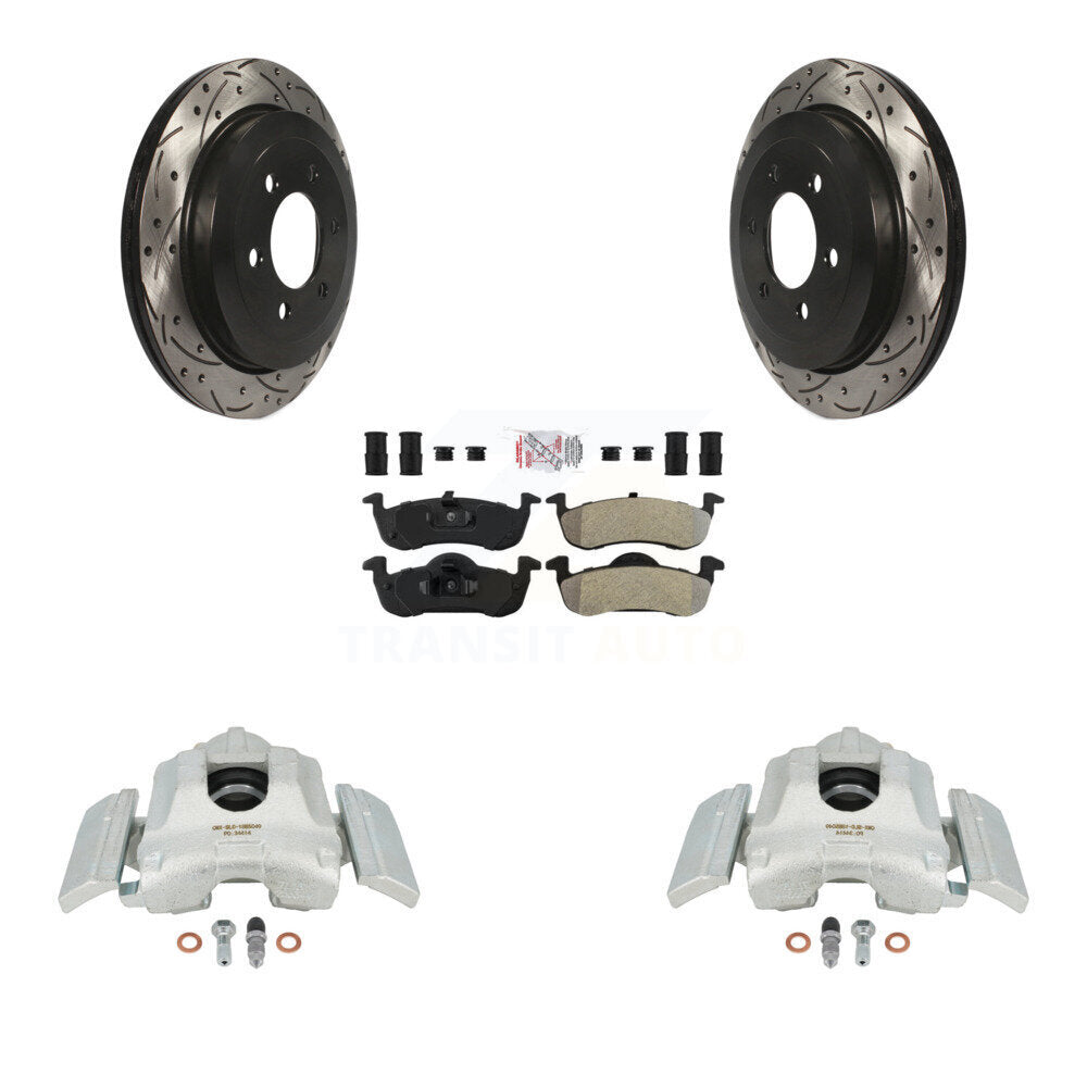 Kit de plaquettes semi-métalliques à Rotor fendu pour étrier de frein arrière, pour Ford Expeditio