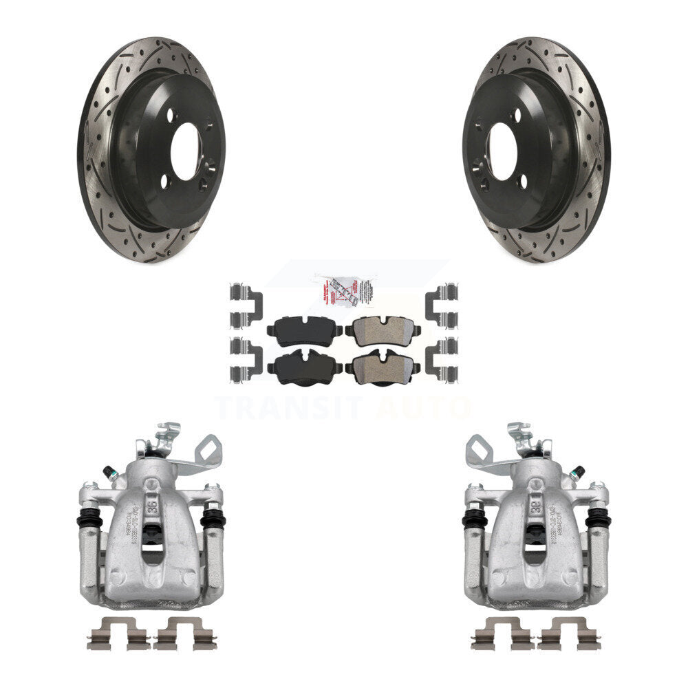 Kit de plaquettes semi-métalliques de Rotor de fente d'étrier enduit de frein arrière pour Mini Coope