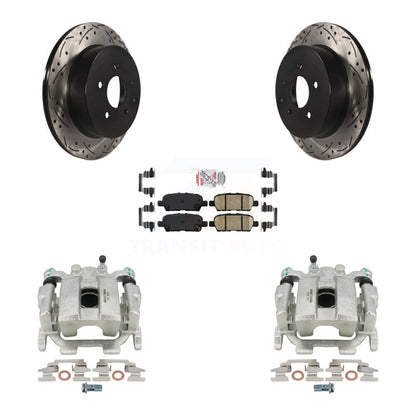 Kit de plaquettes en céramique de Rotor de fente de foret d'étrier de frein arrière pour Nissan Murano Pathfinde