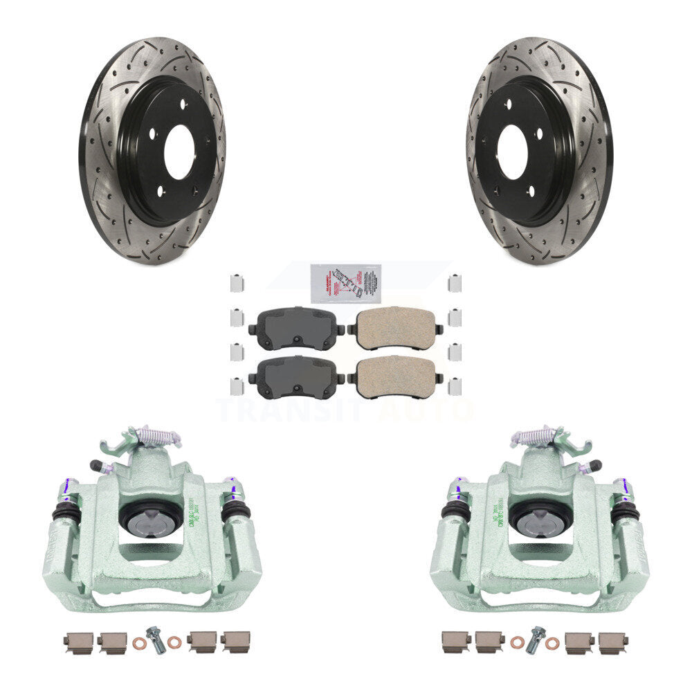 Kit de plaquettes en céramique de Rotor de fente de foret d'étrier de frein arrière pour le remorquage de Dodge Grand Caravan