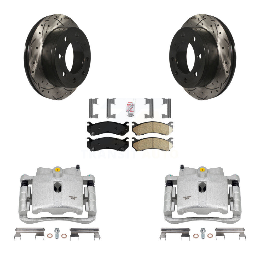 Kit de plaquettes en céramique pour étrier de frein arrière, Rotors à fentes, pour Chevrolet GMC Sierra H