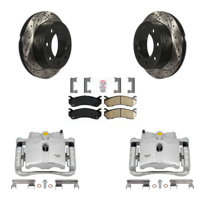 Kit de plaquettes en céramique pour étrier de frein arrière, Rotors à fentes, pour Chevrolet GMC Sierra H
