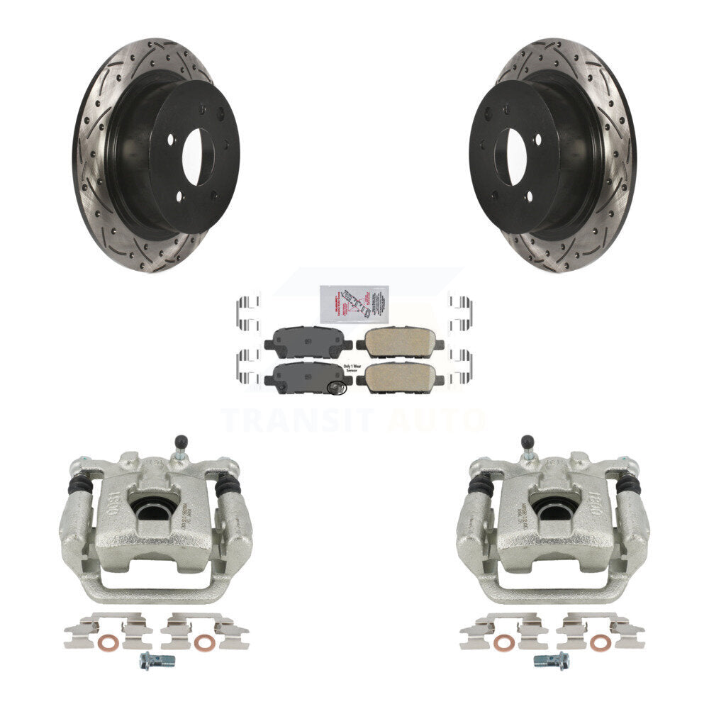 Kit de plaquettes en céramique pour perceuse à étrier de frein arrière, Rotors fendus, pour Nissan Altima Maxim