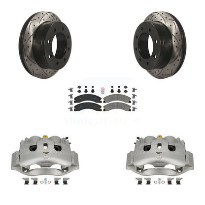 Étrier de frein à disque arrière, rotor fendu percé et kit de plaquettes semi-métalliques pour frein à disque arrière