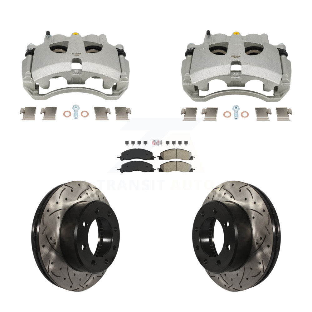Kit de plaquettes semi-métalliques pour étrier de frein avant, Rotors fendus, pour Ram 3500 250