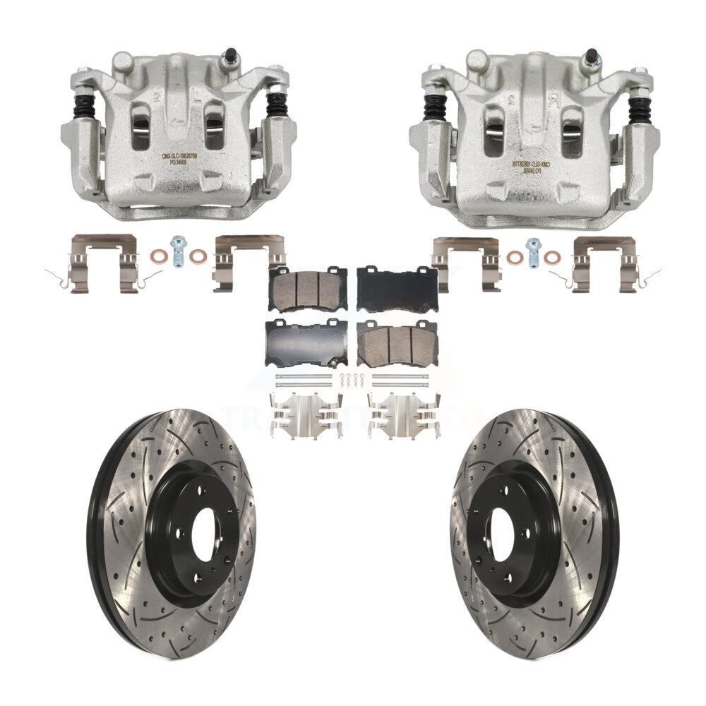 Kit de plaquettes en céramique pour étrier de frein avant, Rotors à fentes, pour INFINITI G37 AW 09-13