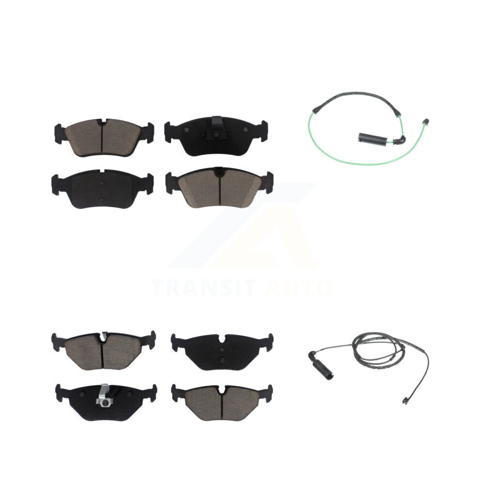 Kit de plaquettes de frein à disque en céramique avant et arrière et capteur d'usure pour BMW 325xi 2001 2005 2.5