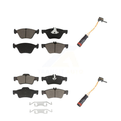 Plaquettes de frein à disque en céramique avant et arrière, Kit de capteurs d'usure pour Mercedes-Benz E350 E30