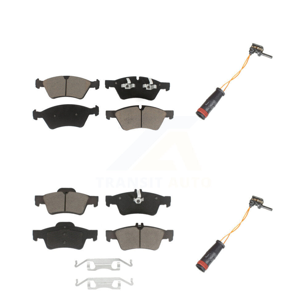 Kit de plaquettes de frein à disque en céramique avant et arrière et capteur d'usure pour Mercedes-Benz E350 AW