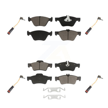 Plaquettes de frein à disque en céramique avant et arrière, Kit de capteurs d'usure pour Mercedes-Benz E350 E30