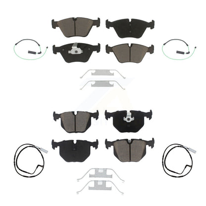Kit de plaquettes de frein à disque en céramique avant et arrière et capteurs d'usure pour BMW 330xi 3.0L 2005