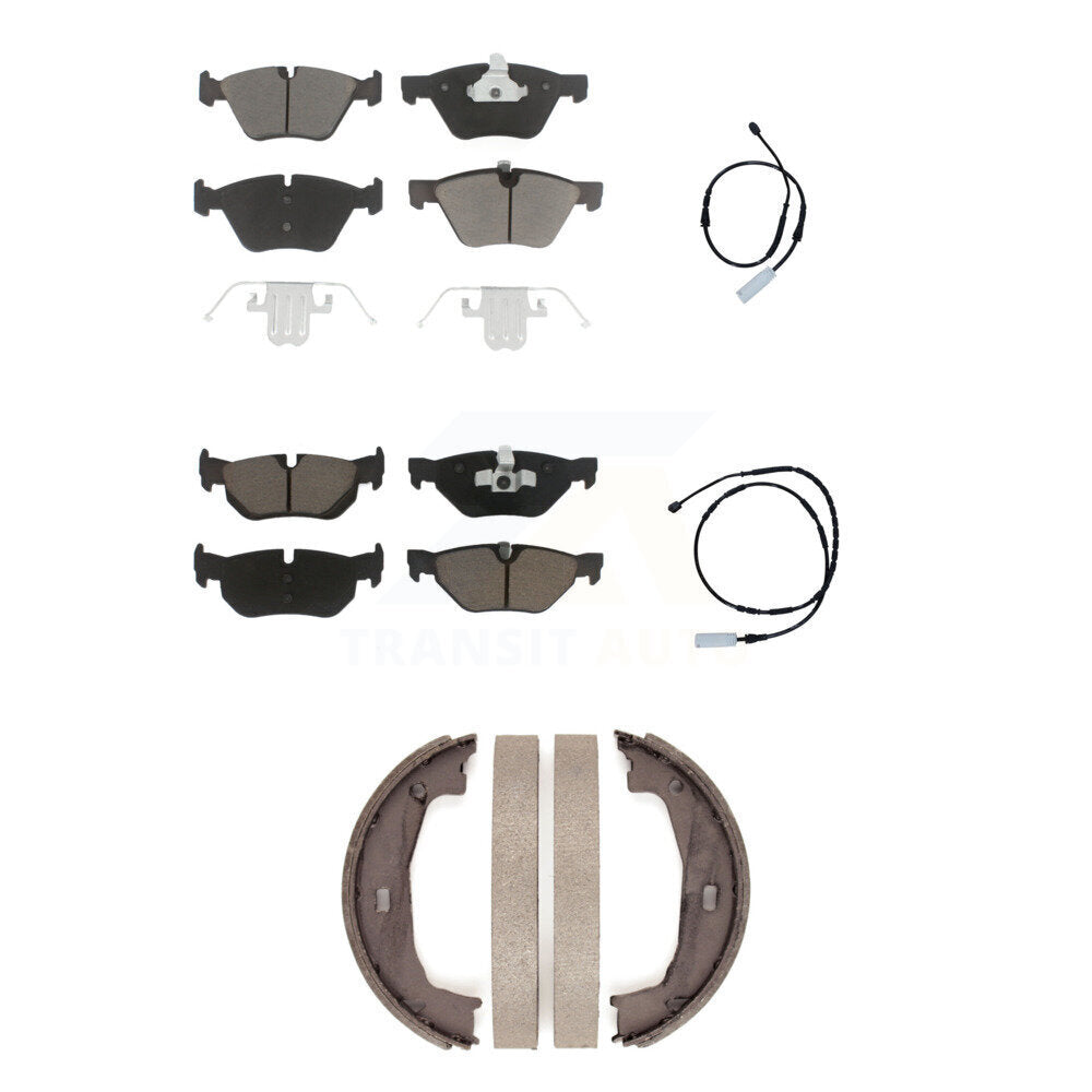 Kit de plaquettes de frein à disque en céramique et capteur d'usure avant et arrière (5 pièces) pour BMW 128i 3.0 2013