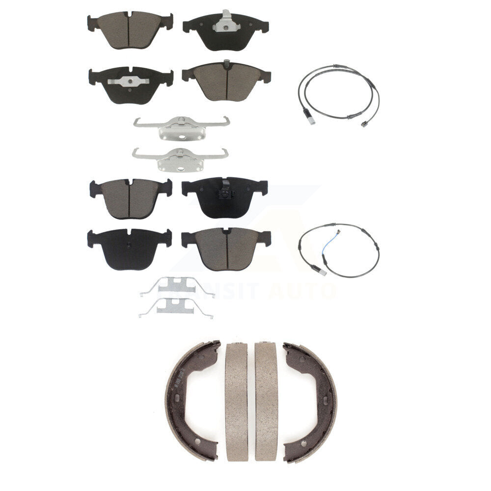 Kit de plaquettes de frein en céramique et capteur d'usure avant et arrière (5 pièces) pour BMW 535i Base avec 3.0