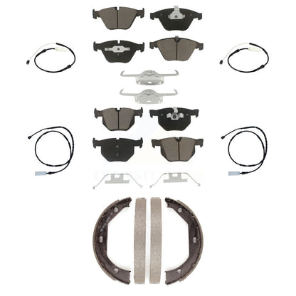 Kit de capteurs d'usure de plaquettes de frein à disque en céramique avant et arrière (7 pièces) pour BMW 335i 335is 335