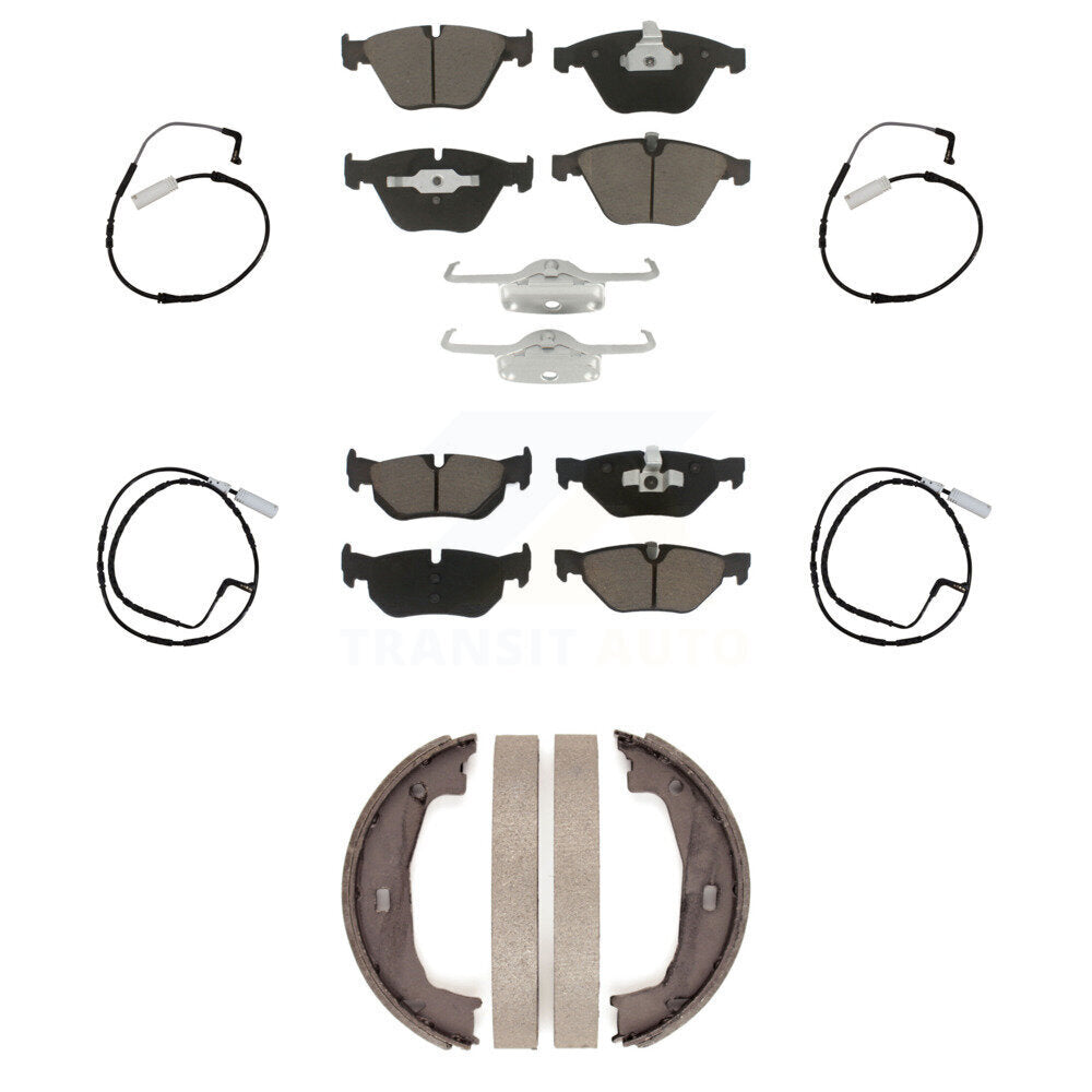 Kit de plaquettes de frein à disque en céramique et capteurs d'usure avant et arrière (7 pièces) pour BMW 328i