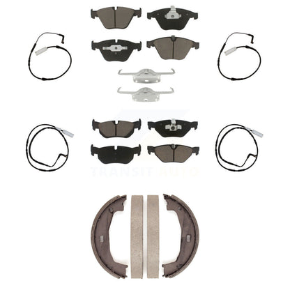 Kit de plaquettes de frein à disque en céramique et capteurs d'usure avant et arrière (7 pièces) pour BMW 328i