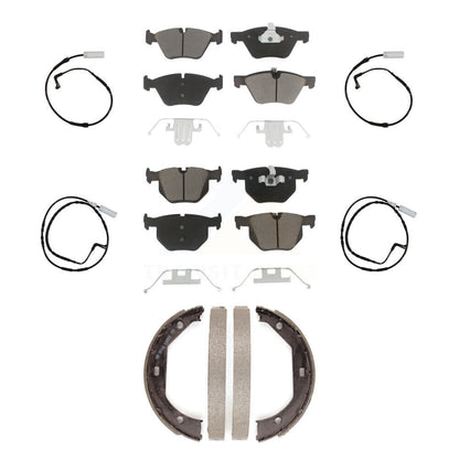 Kit de plaquettes de frein à disque en céramique et capteurs d'usure avant et arrière (7 pièces) pour BMW 330i 2006
