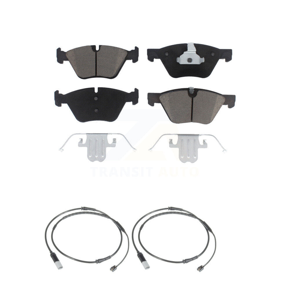 Kit de plaquettes de frein à disque avant en céramique et de paires de capteurs d'usure pour BMW 528i KCW-100606