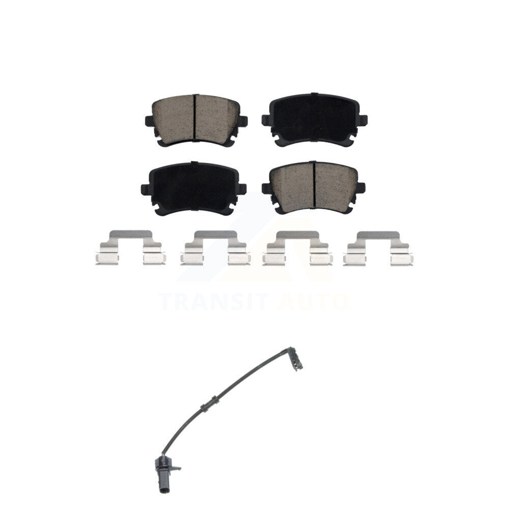 Kit de plaquettes de frein à disque en céramique arrière et capteur d'usure pour Audi A8 Quattro 2010 6.0L/4.2