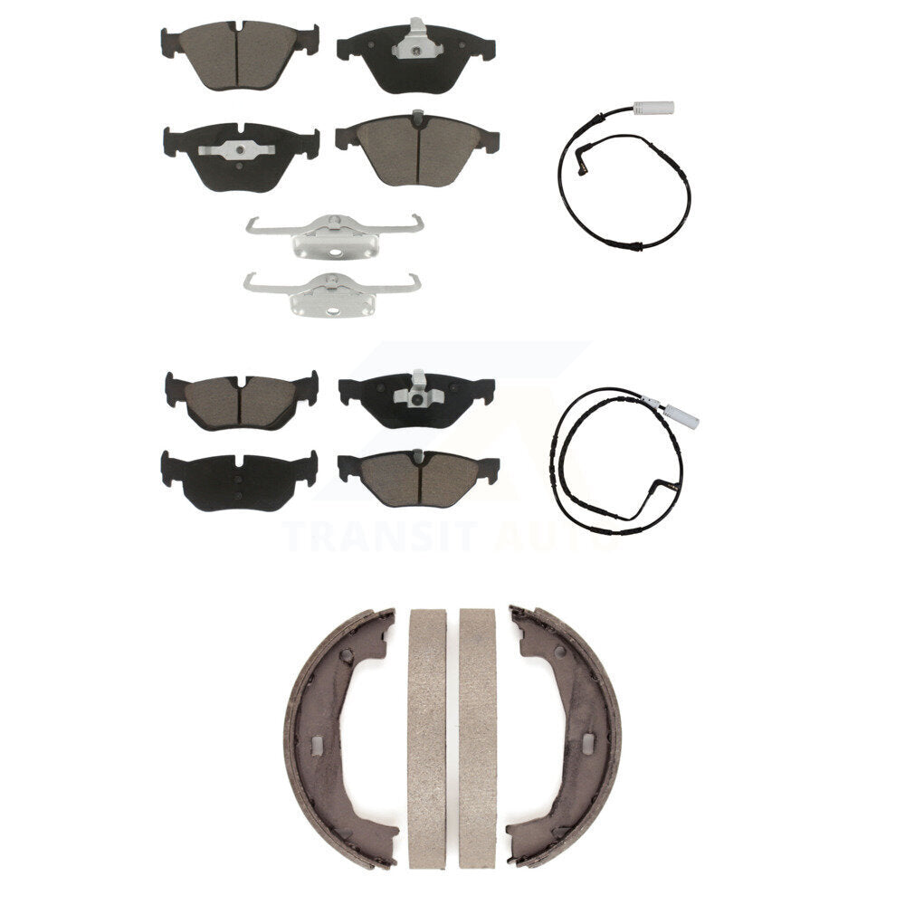 Kit de plaquettes de frein à disque en céramique et capteurs d'usure avant et arrière (5 pièces) pour BMW 328i