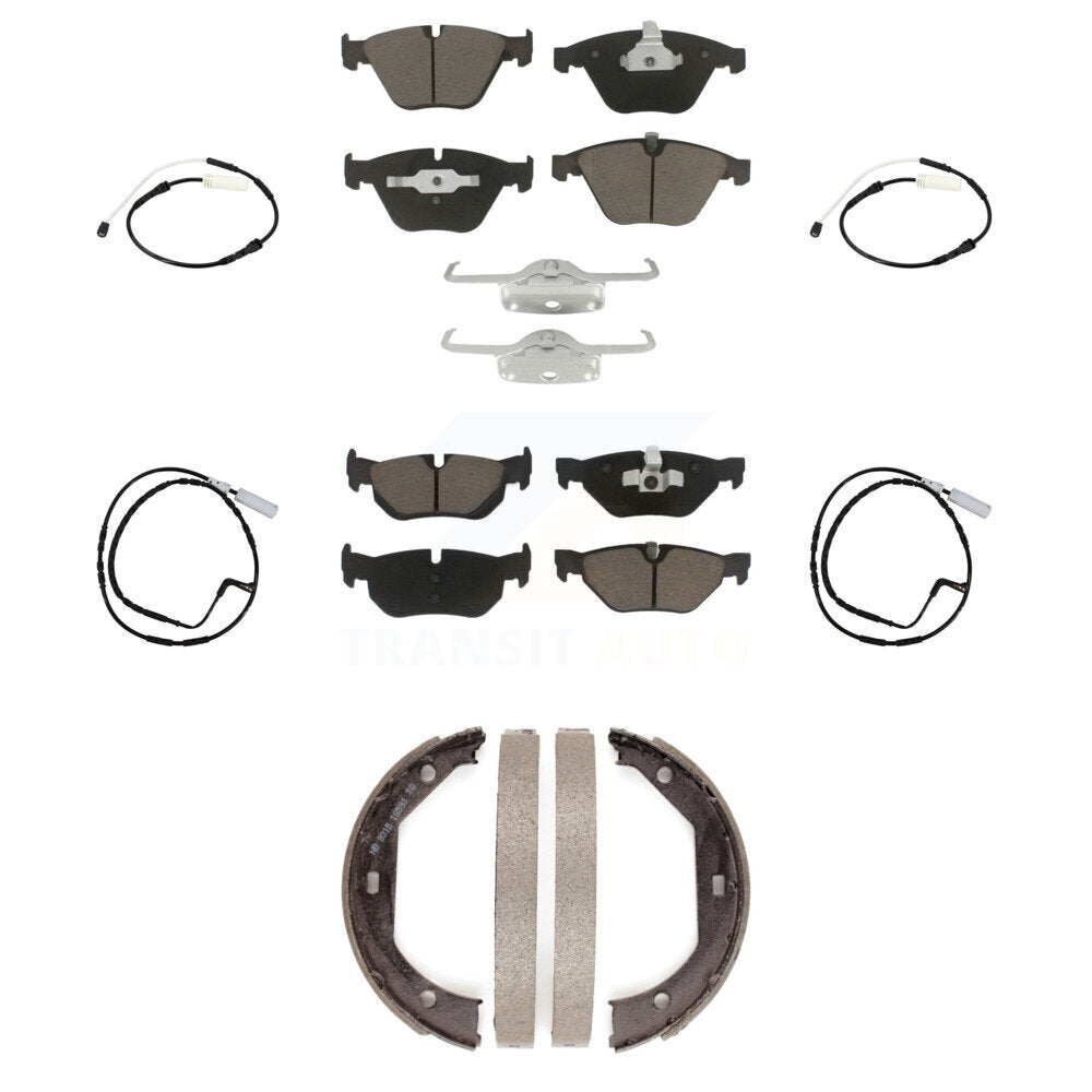 Kit de plaquettes de frein à disque en céramique et capteurs d'usure avant et arrière (7 pièces) pour BMW 328i