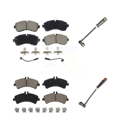 Kit de plaquettes de frein à disque en céramique avant et arrière et capteurs d'usure supplémentaires pour KCW-101149