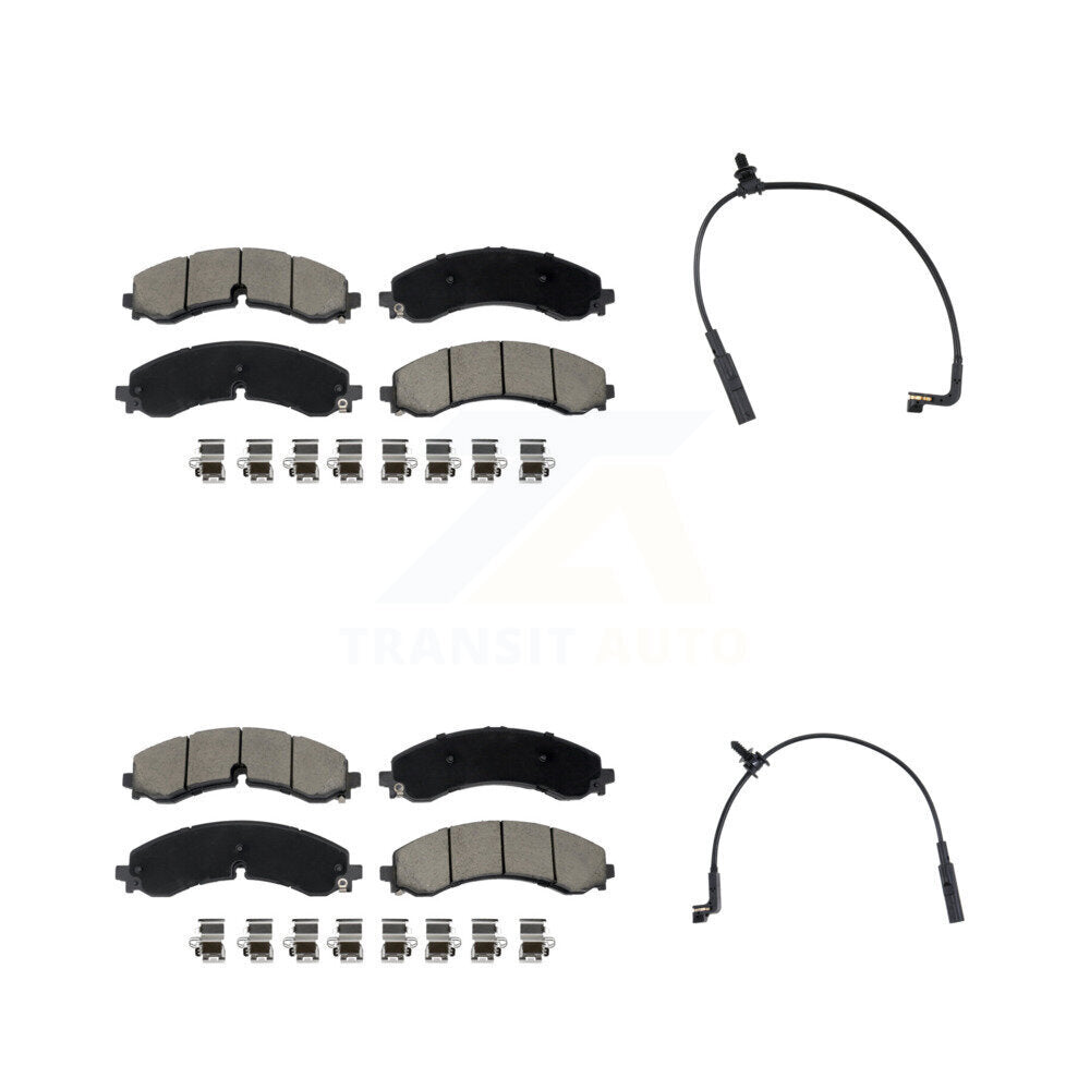 Kit de plaquettes de frein en céramique et capteur d'usure avant et arrière, pour GMC Chevrolet Sierra 2500 H