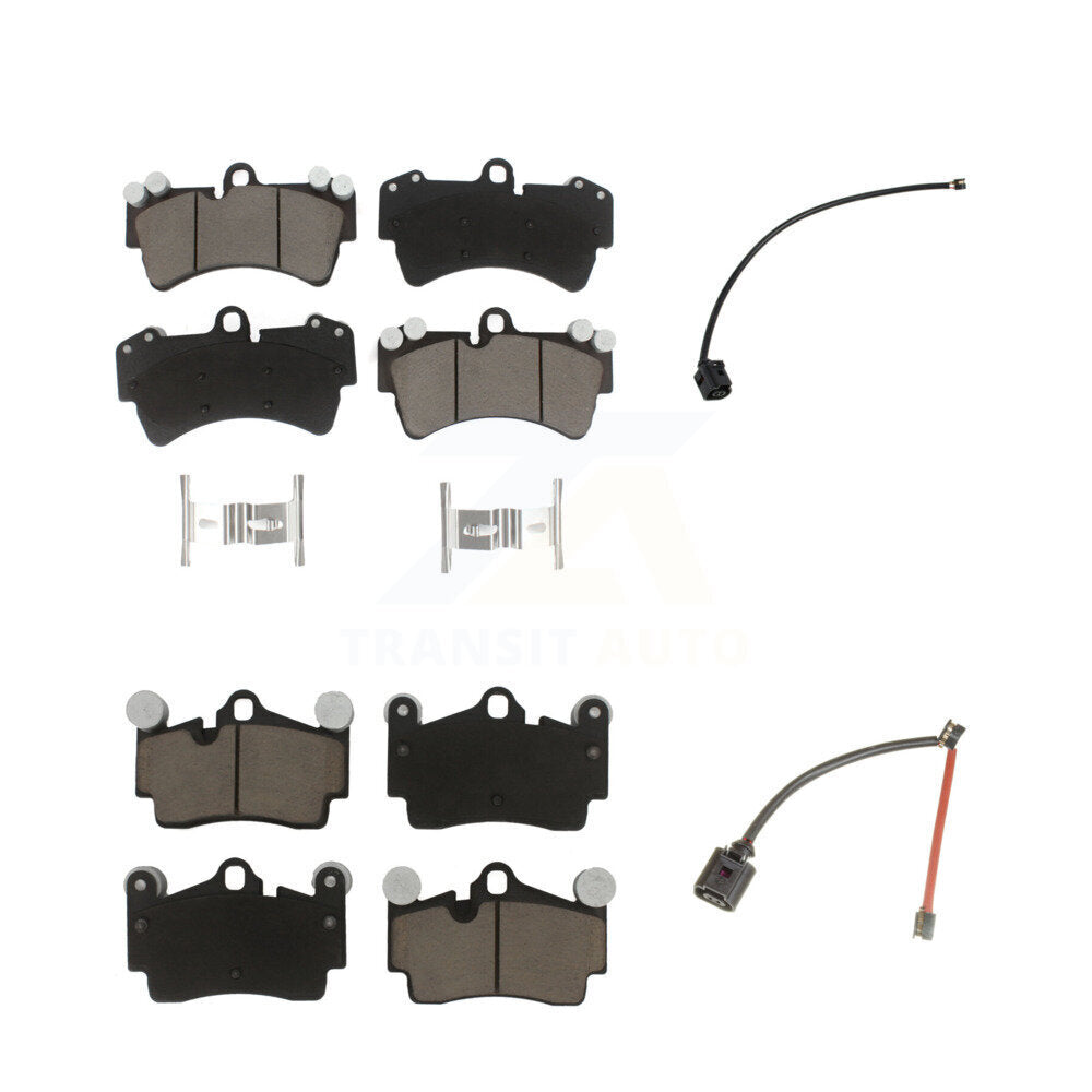 Kit de plaquettes de frein à disque en céramique et capteurs d'usure avant et arrière, pour Audi Q7 KCW-101291