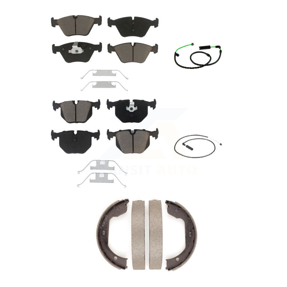Kit de plaquettes de frein à disque en céramique et capteurs d'usure avant et arrière (5 pièces) pour BMW X3 3.0L