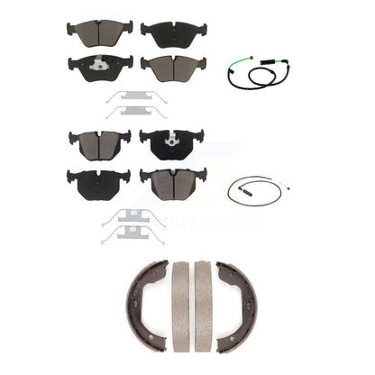 Kit de plaquettes de frein à disque en céramique et capteurs d'usure avant et arrière (5 pièces) pour BMW X3 3.0L