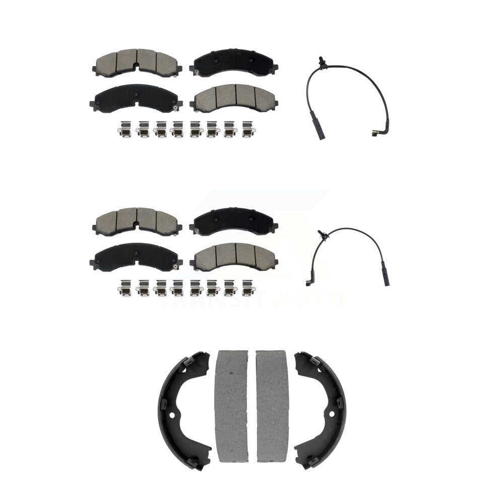 Kit de capteur d'usure des plaquettes de frein en céramique avant et arrière (5 pièces) pour GMC Chevrolet Sierra 250